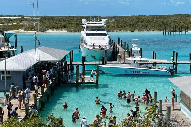 Exuma Island Hopping Swimming Pigs Tour with Lunch from Nassau - Great Exuma lunch break: a buffet that keeps the day rolling
