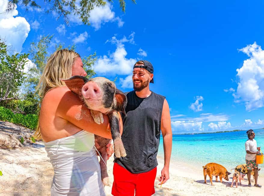 Nassau: Sun Cay and Swimming Pigs Boat Trip with Lunch - Optional upgrades: snorkeling, kayaking, water trampolining, iguana feeding